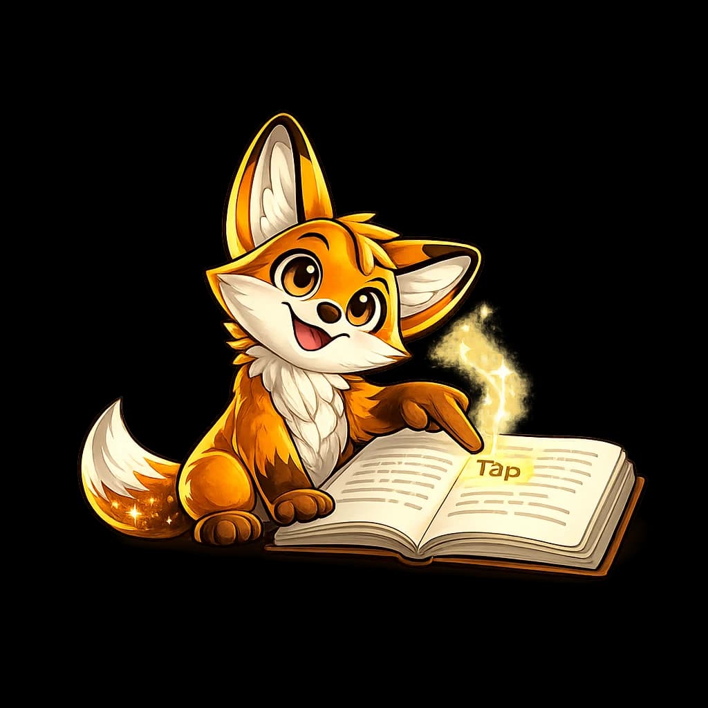 Fox mascot helping with early reading and first words.